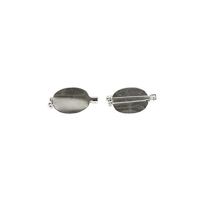 Creativ Company 600780 5-Piece Silver-Plated Brooch Backs
