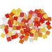 Mini Mosaic, size 5x5 mm, red/orange harmony, 25g