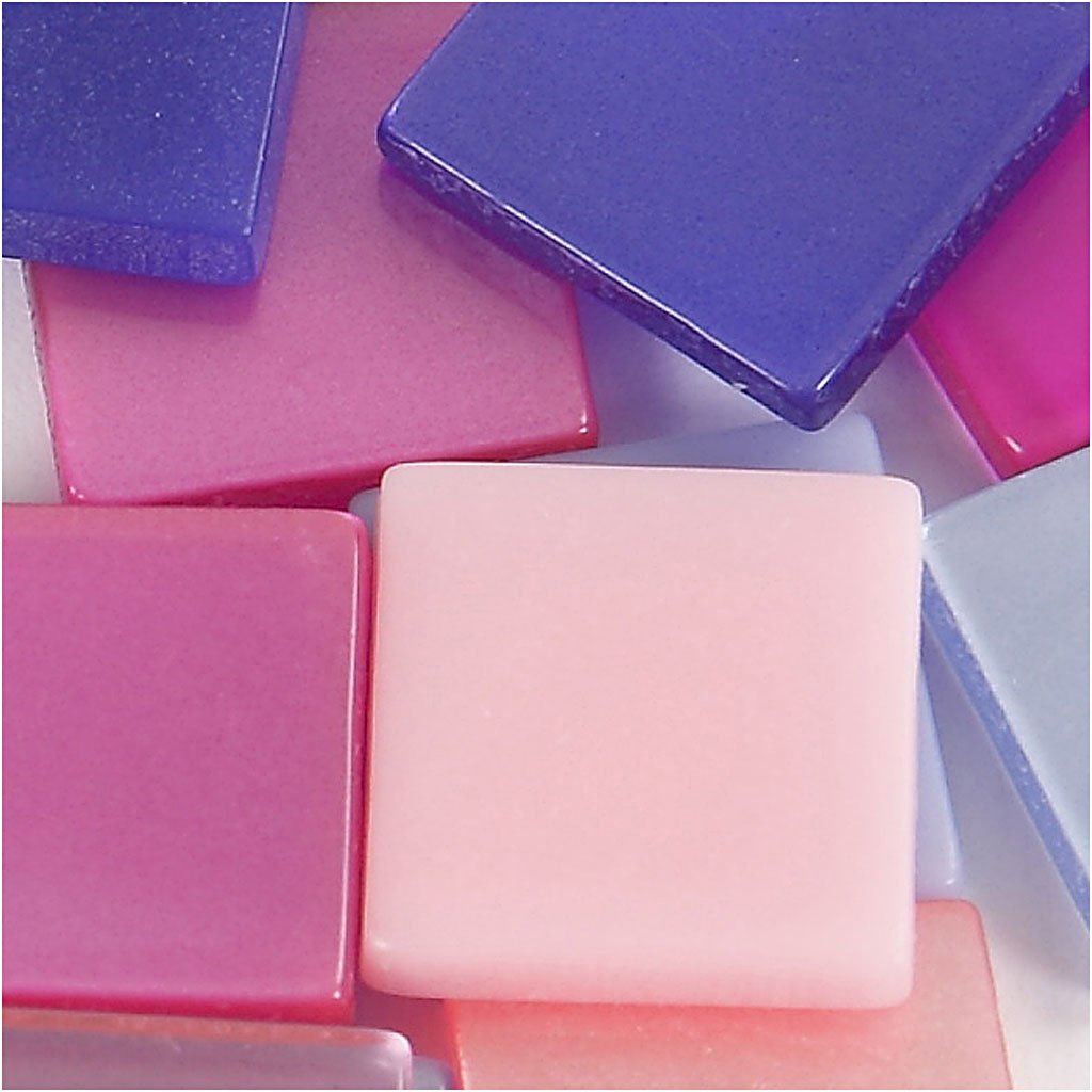 Mini Mosaic, size 10x10 mm, purple/pink harmony, 25 g