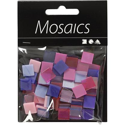 Mini Mosaic, size 10x10 mm, purple/pink harmony, 25 g