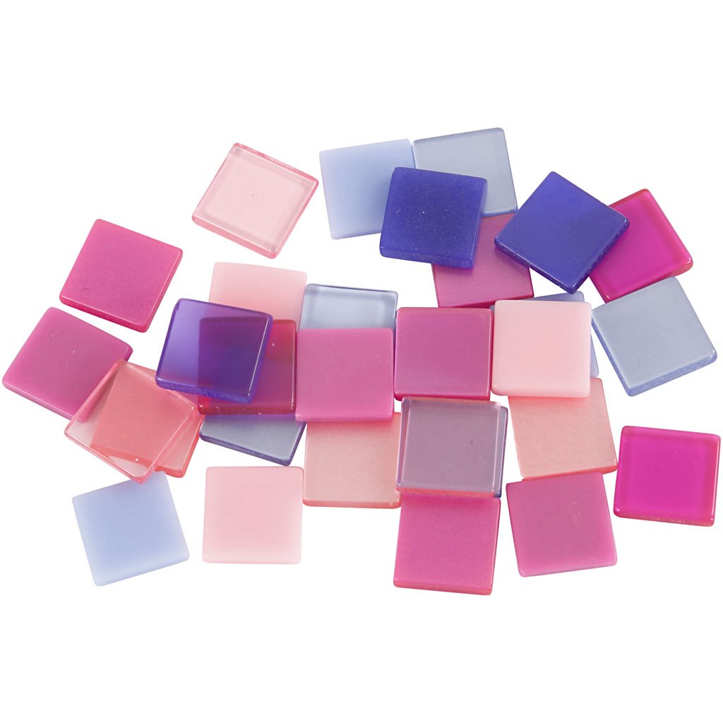 Mini Mosaic, size 10x10 mm, purple/pink harmony, 25 g