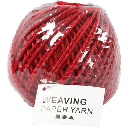 Paper Yarn, thickness 2,5-3 mm, red, 150 g