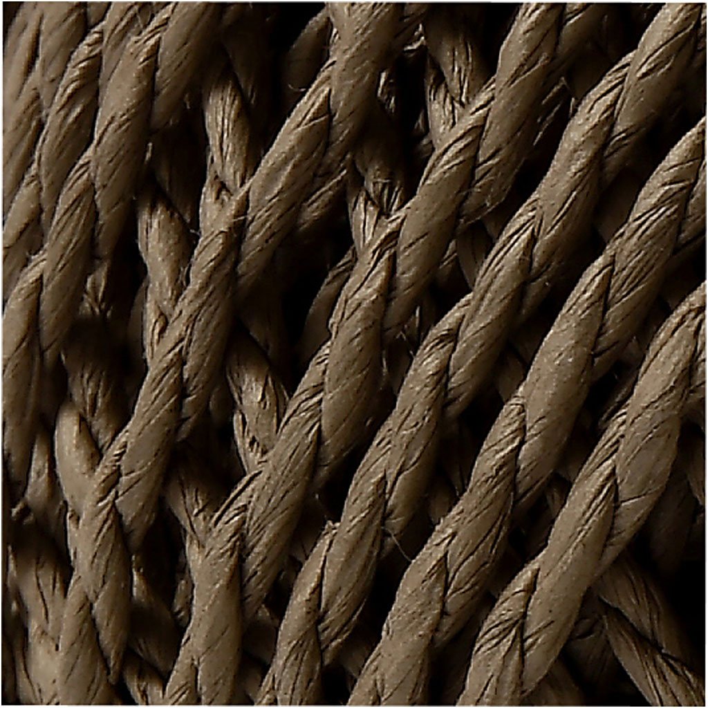 Paper Yarn, thickness 2,5-3 mm, dark brown, 150 g