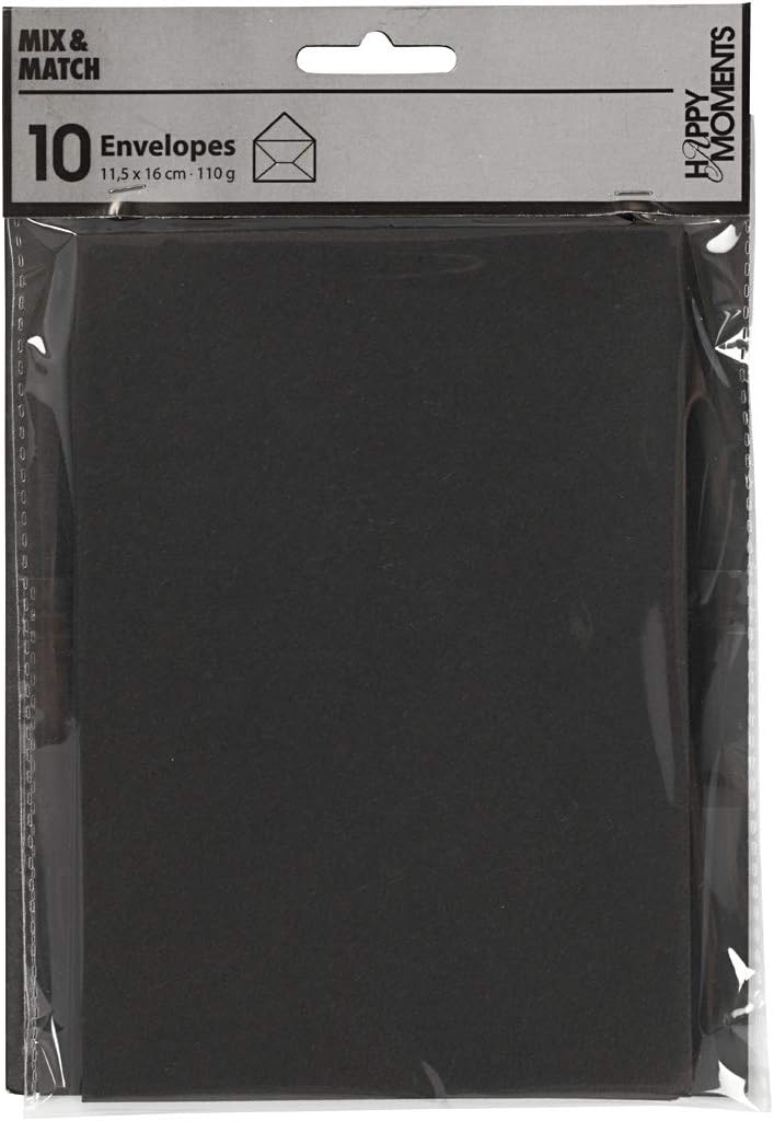 Kuverts Gr??e 115x16 Cm 110 G 10 Stck. Schwarz