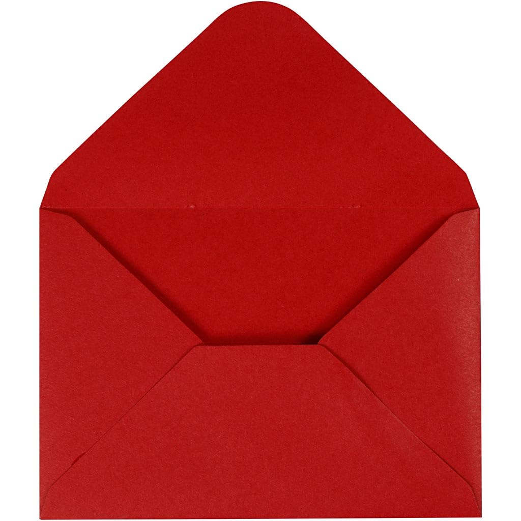 Creativ Company 217013 Briefumschläge rot (C6 (114 x 162 mm), rot, 160 mm, 11,5 cm, 110 g