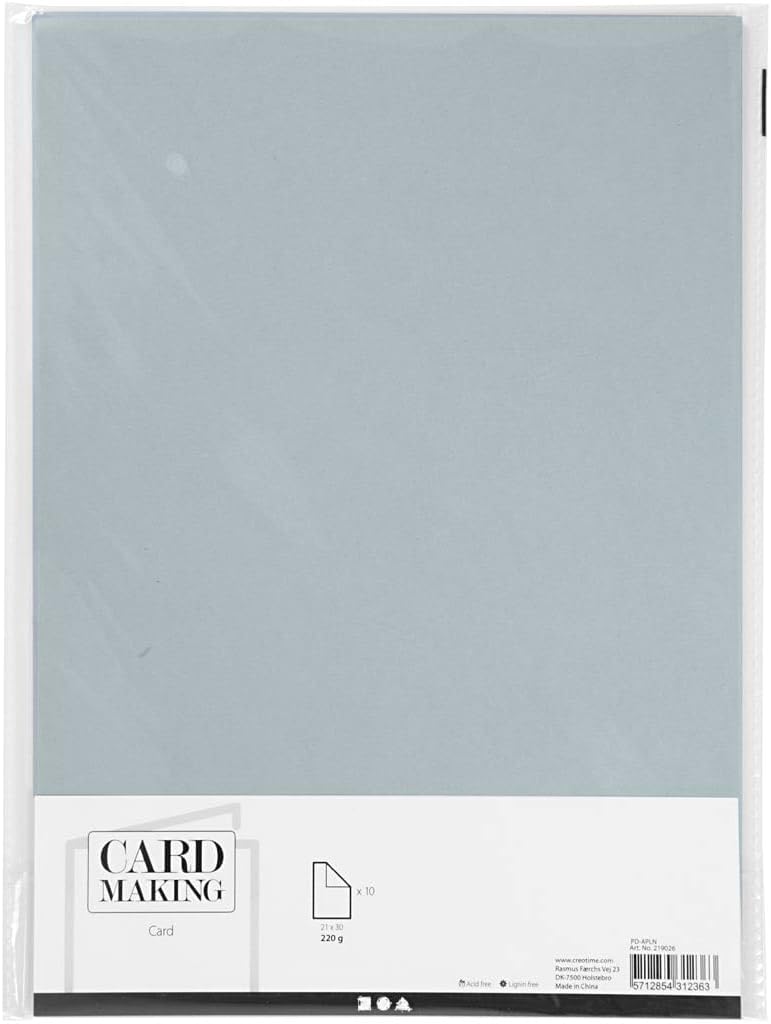 Karton A4 210x297 Mm 220 G 10 Stck. Grau