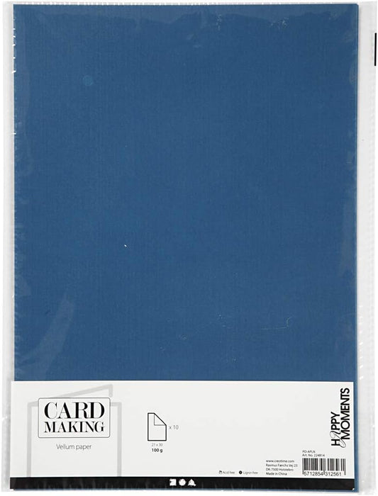 Pergamentpapier A4 210x297 Mm 100 G 10 Bl. Blau