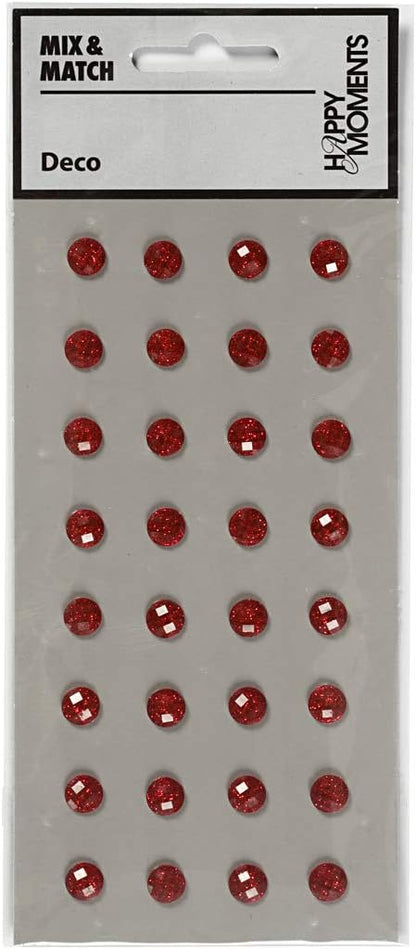 Strasssteine D: 8 Mm 32 Stck. Rot