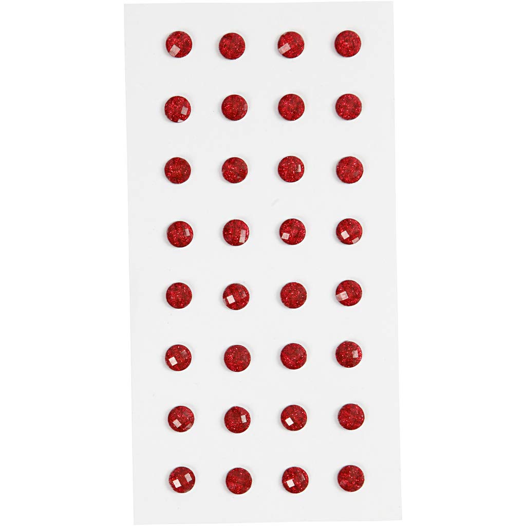 Strasssteine D: 8 Mm 32 Stck. Rot