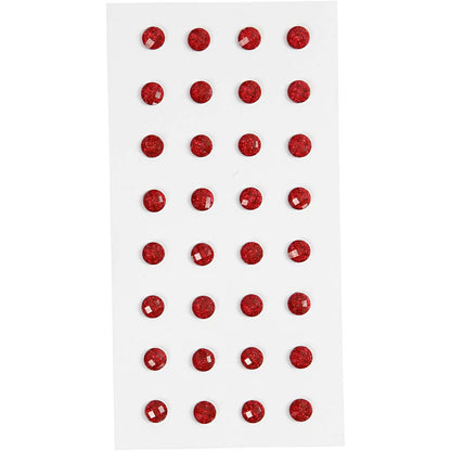 Strasssteine D: 8 Mm 32 Stck. Rot
