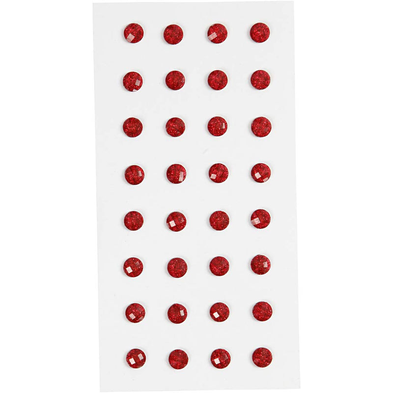 Strasssteine D: 8 Mm 32 Stck. Rot