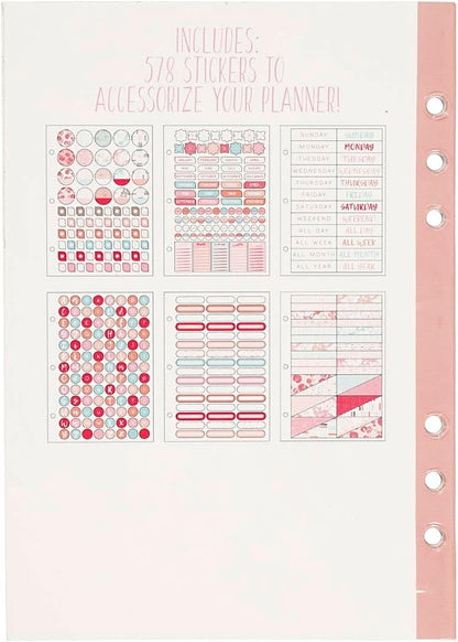 Creativ Journals, planners and accessories, goldcoralred