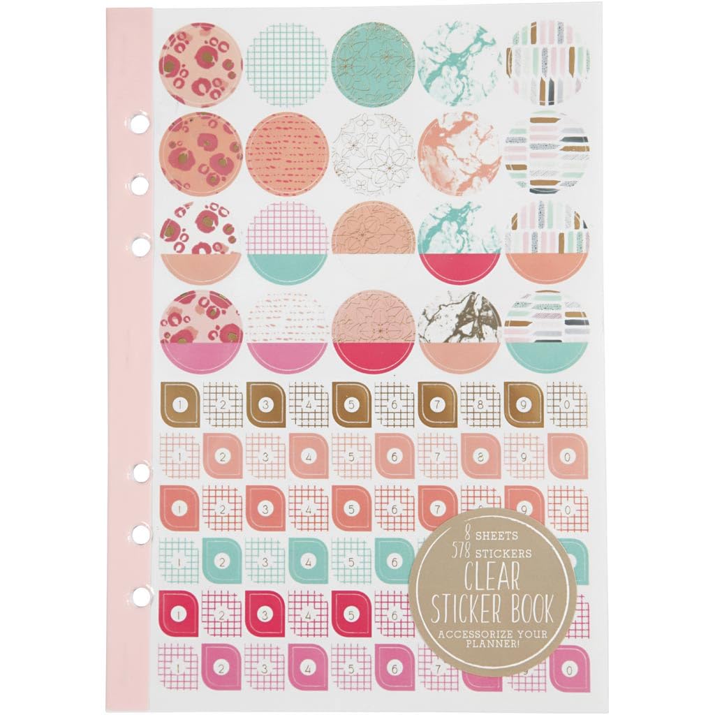 Creativ Journals, planners and accessories, goldcoralred