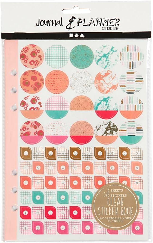 Creativ Journals, planners and accessories, goldcoralred