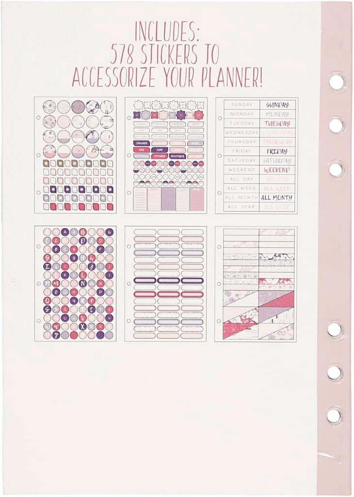 Creativ Journals, Planners and Accessories, purplegoldrose, One Size