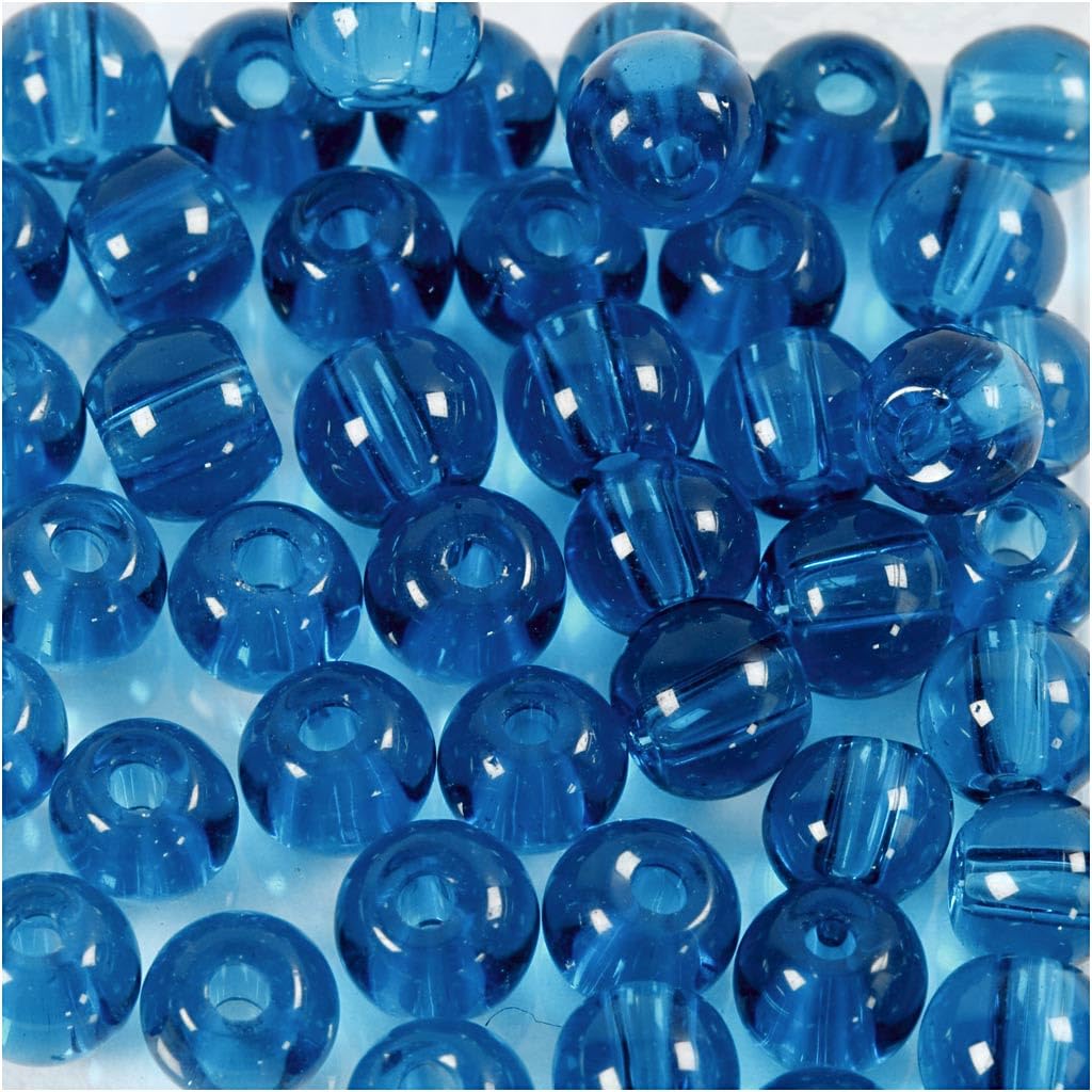 Creativ Glass Acrylic Beads, Turquoise, One Size