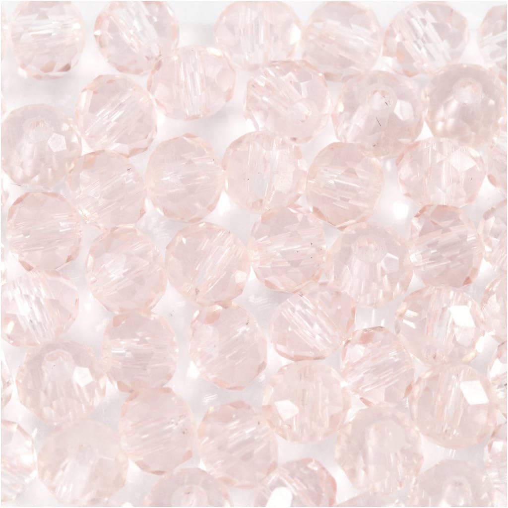 Creativ Glass Acrylic Beads, Light Rose, One Size