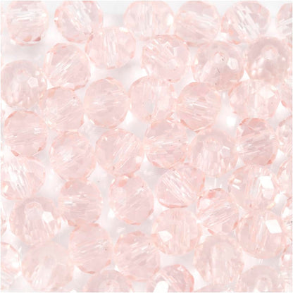 Creativ Glass Acrylic Beads, Light Rose, One Size