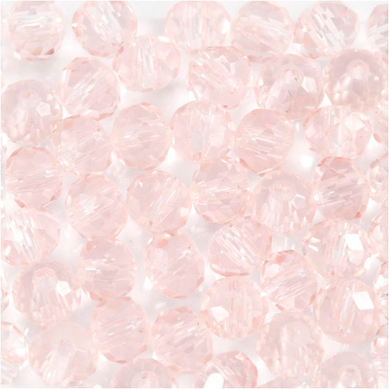 Creativ Glass Acrylic Beads, Light Rose, One Size