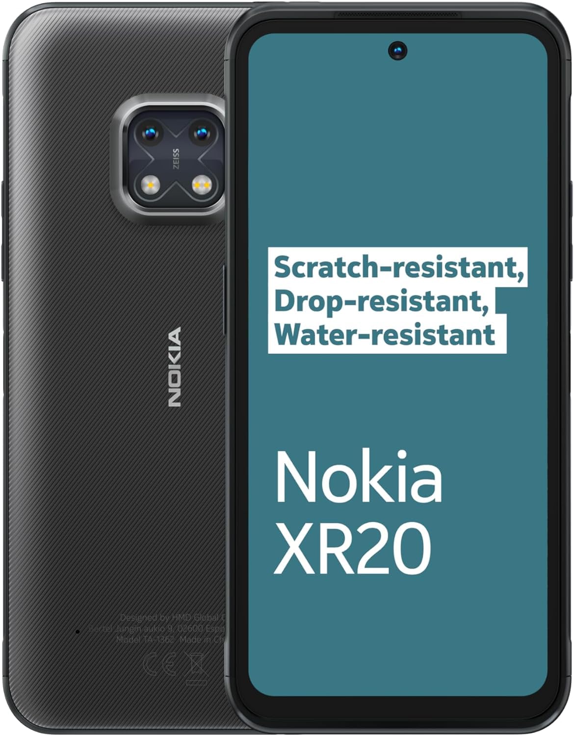 Nokia XR20 5G 128GB + 6GB RAM - SIMFree Factory Unlocked Android Smartphone (Granite) , Grey Grey 128GB