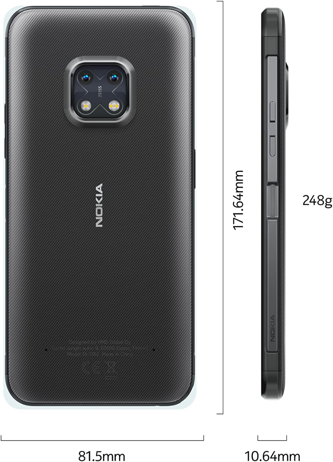Nokia XR20 5G 128GB + 6GB RAM - SIMFree Factory Unlocked Android Smartphone (Granite) , Grey Grey 128GB