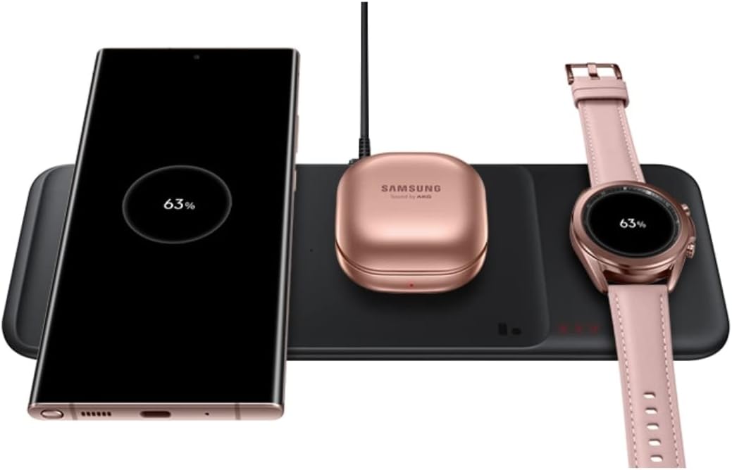 Samsung Galaxy Official Wireless Trio Charging Pad, White