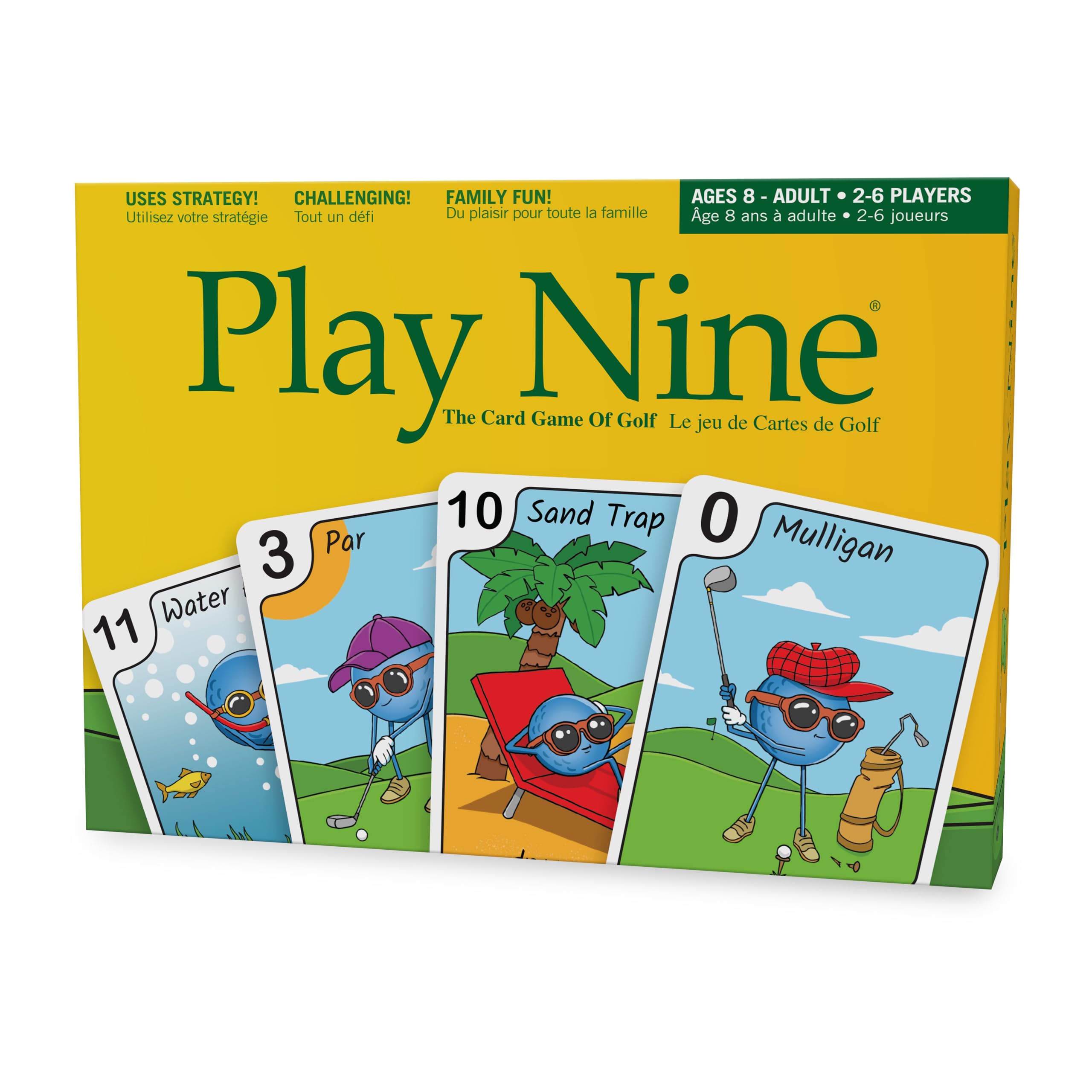 Play Nine - Das Kartenspiel des Golfs: Traditionelles familienfreundliches Partyspiel für Erwachsene, Jugendliche und Kinder