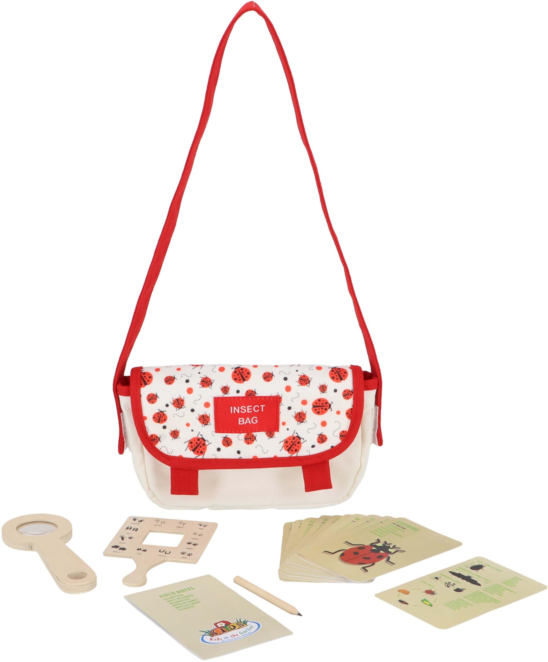 MESCOURSES Insektenforscher-Tasche, rot, S