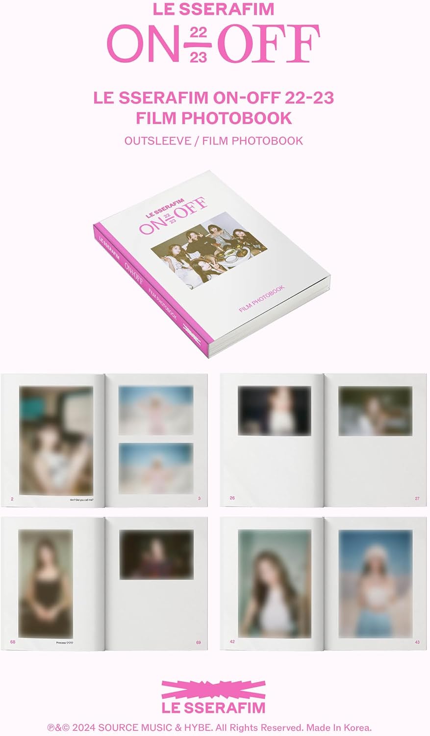 LE SSERAFIM 'ON-OFF' 22-23 FILM PHOTOBOOK（韓国盤）