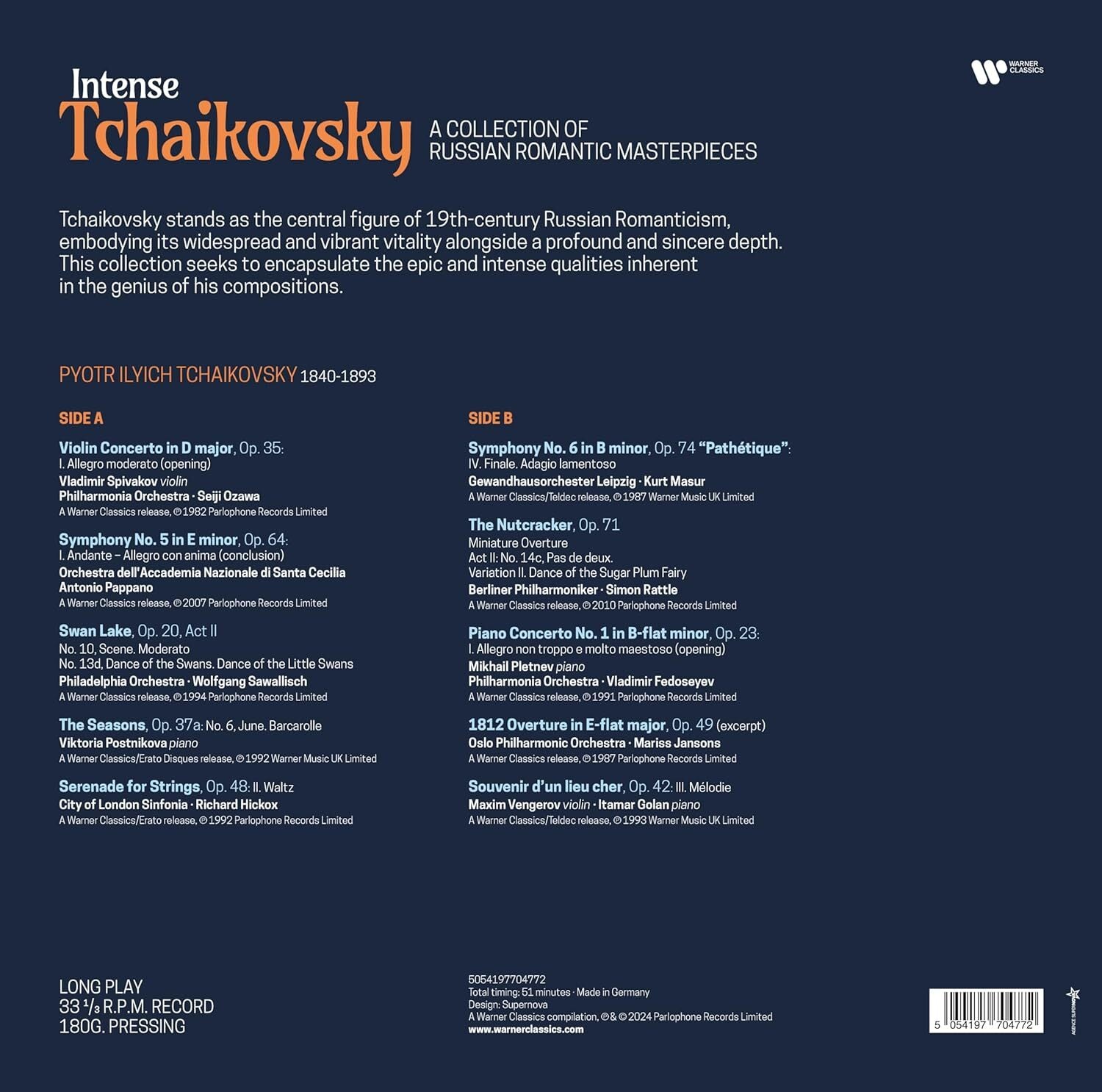 Intense Tchaikovsky: A Collection of Russian Romantic Masterpieces