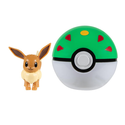 Pokémon Clip ‘N’ Go Eevee and Friend Ball - Includes 2-Inch Battle Figure and Friend Ball Accessory