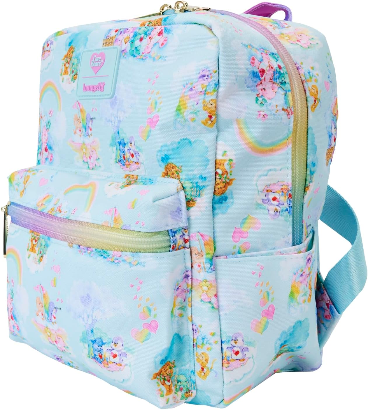 Loungefly: Care Bears - Care Bears Cousins - AOP Nylon Small Square Mini Backpack