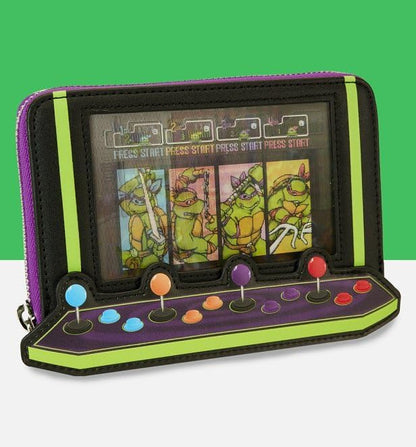 Loungefly: Nickelodeon - Teenage Mutant Ninja Turtles - TMNT 40th Anniversary Vintage Arcade Zip Around Wallet