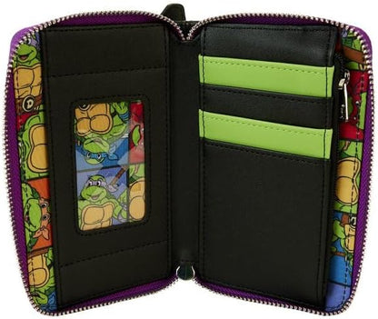 Loungefly: Nickelodeon - Teenage Mutant Ninja Turtles - TMNT 40th Anniversary Vintage Arcade Zip Around Wallet