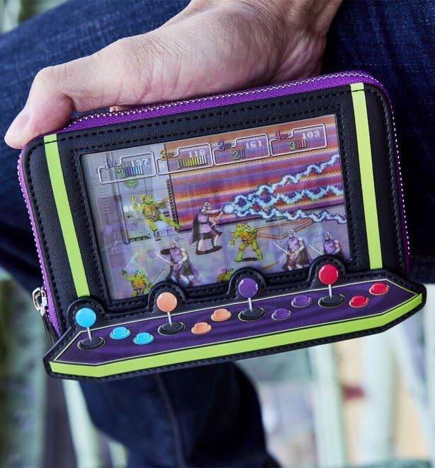 Loungefly: Nickelodeon - Teenage Mutant Ninja Turtles - TMNT 40th Anniversary Vintage Arcade Zip Around Wallet