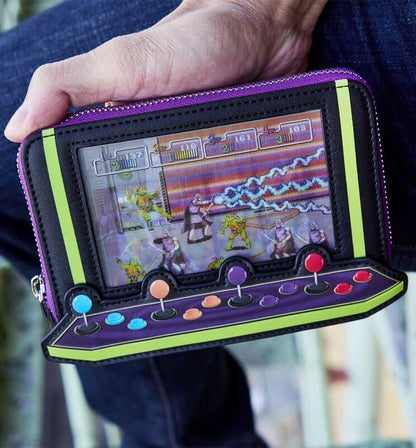 Loungefly: Nickelodeon - Teenage Mutant Ninja Turtles - TMNT 40th Anniversary Vintage Arcade Zip Around Wallet