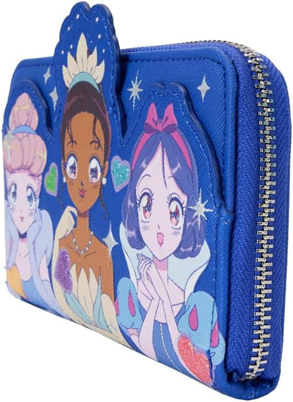 Loungefly: Disney - Princess - Manga Style Zip Around Wallet