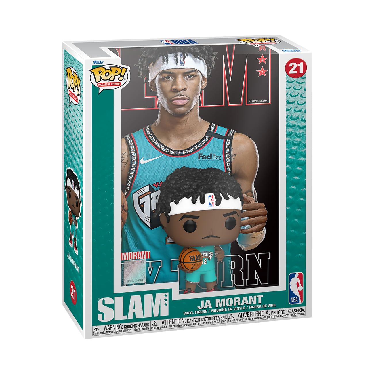 Funko POP! NBA Cover: Slam - Ja Morant - NBA + Slam Mag - Vinyl-Sammelfigur - Geschenkidee - Offizielle Handelswaren - Spielzeug Für Kinder und Erwachsene - Sports Fans - Modellfigur Für Sammler