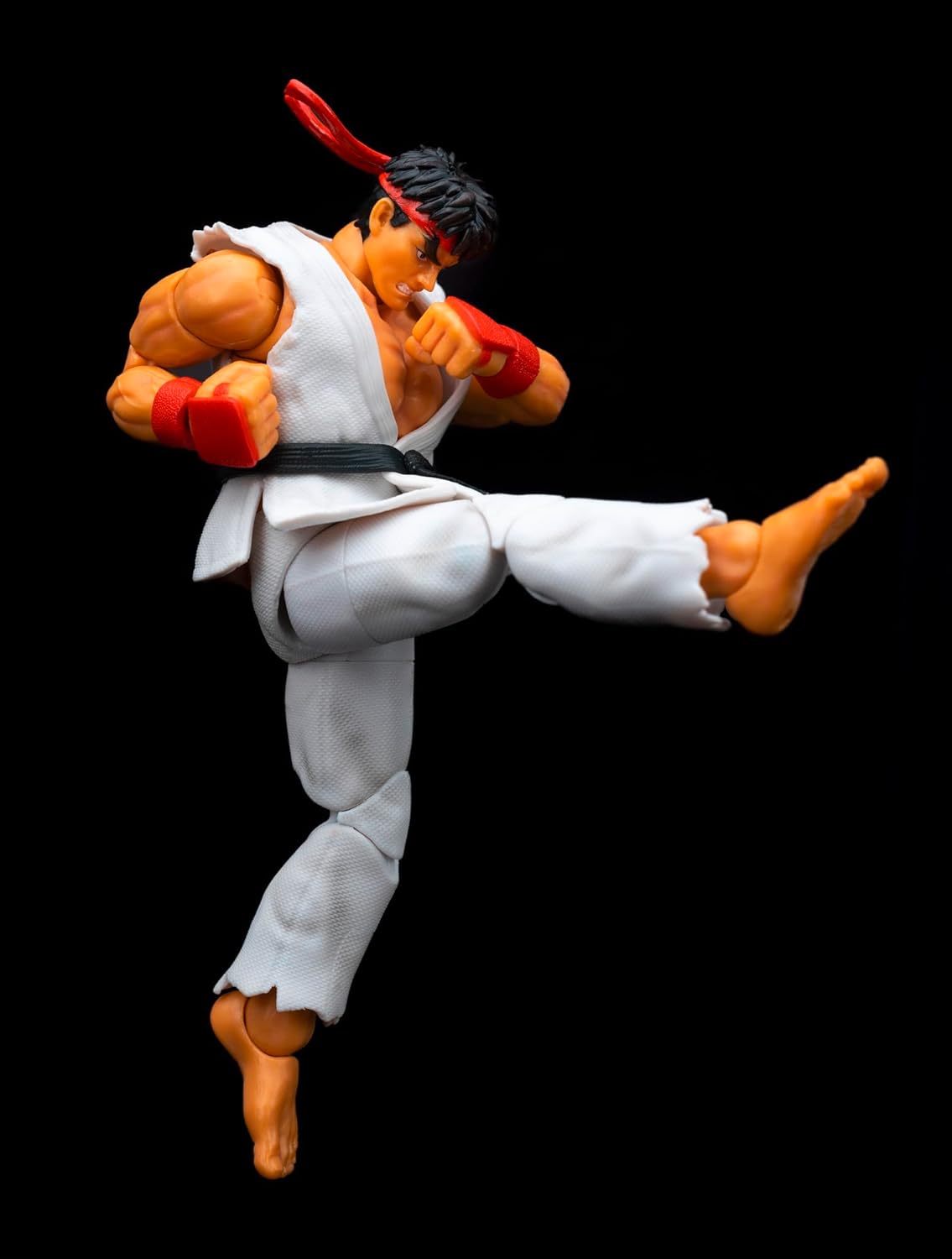 Jada - Street Fighter II Ryu, Articulated Figure 15 cm, with Interchangeable Hands and Head, Accessories and 20 Articulated Points (253252025)