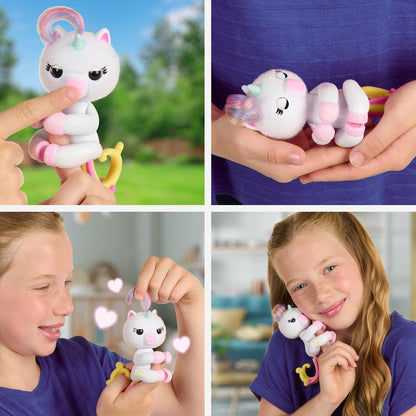 Bizak Fingerlings Unicorn Lulu with 70+ Sounds and Reactions, Styling Fur, Glitter Paws and Her Own Personality (61850005)
