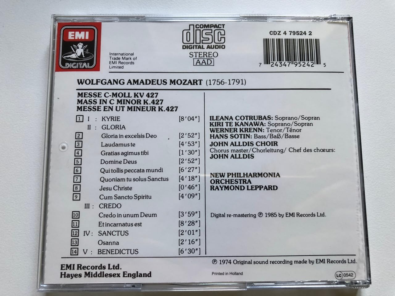 Messe C-Moll: Solisten: Leppard (UK Import