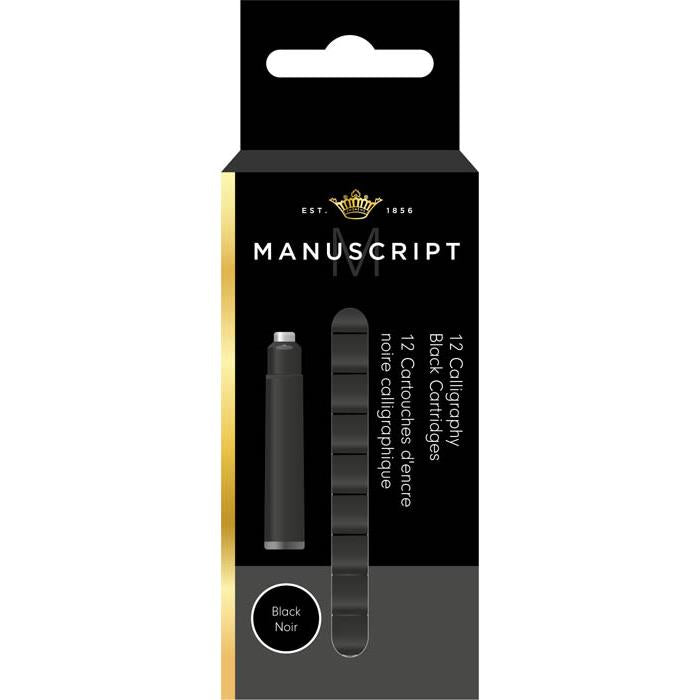 Manuscript 12 Calligraphy Black Ink Cartridges