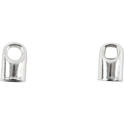 End Caps, D: 4,2 mm, silver-plated, SP, 8 pcs