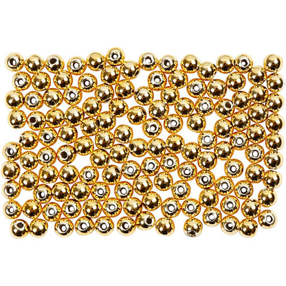Wax Beads, D: 2,7 mm, gold, 150pcs