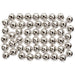 Wax Beads, D: 5 mm, silver, 100pcs