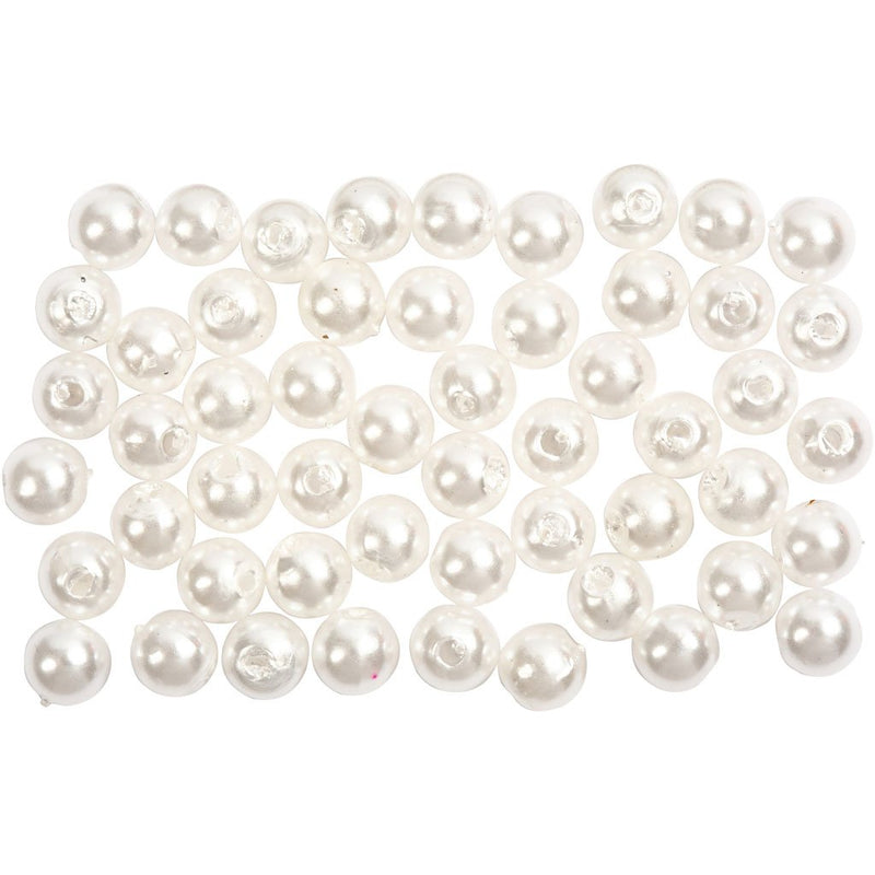 Wax Beads, D: 5 mm, mother-of-pearl, 100pcs