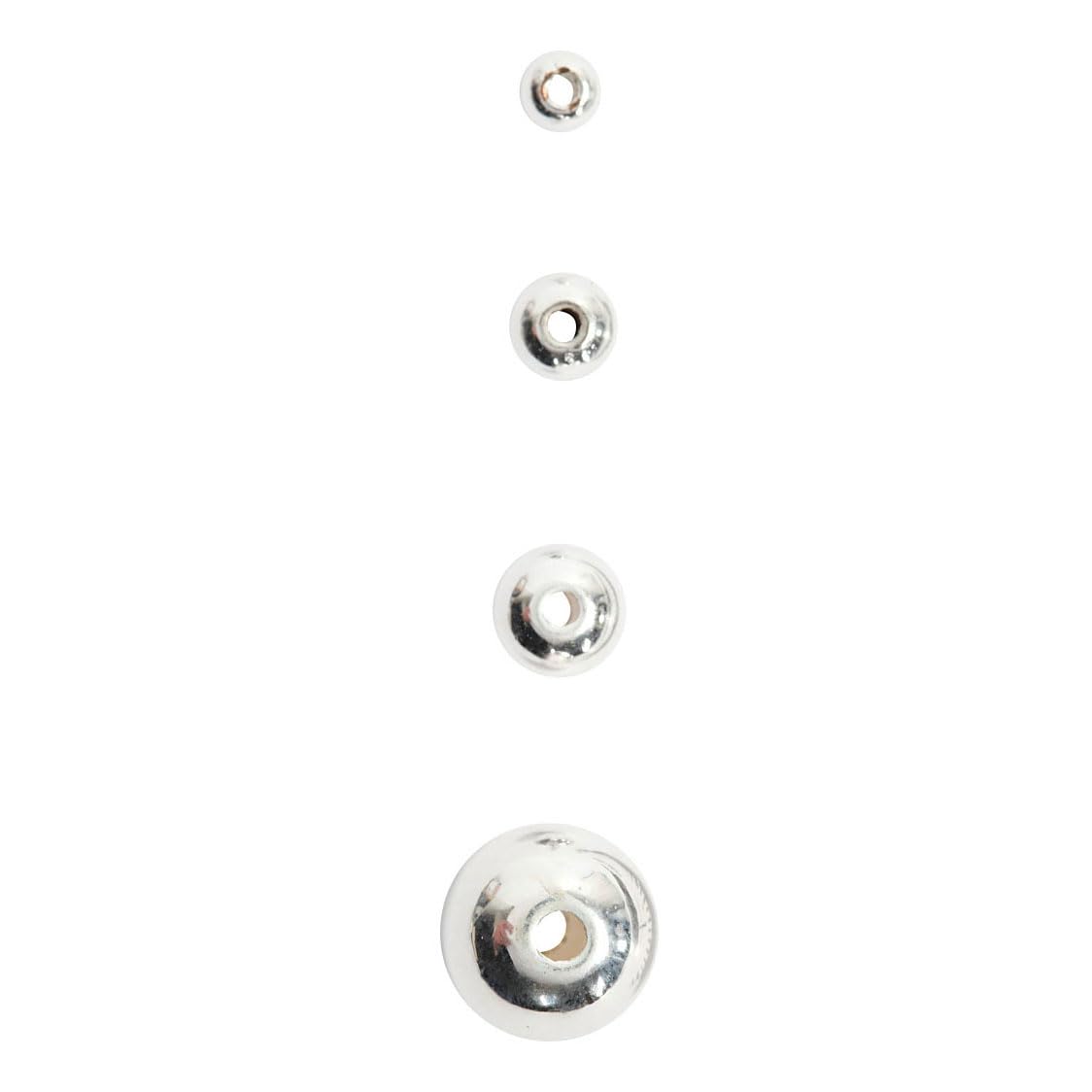 Wax Beads, D: 8 mm, silver, 50pcs