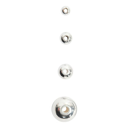 Wax Beads, D: 8 mm, silver, 50pcs