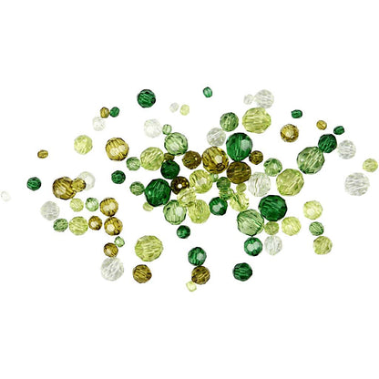 Creativ Company 618811 - Cuentas facetadas (40 unidades), color verde