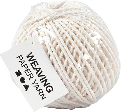 Papiergarn, Stärke 2,5-3 mm, weiß, 150 g